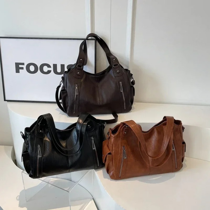 Uma | Dual Zipper Large Capacity Shoulder Bag