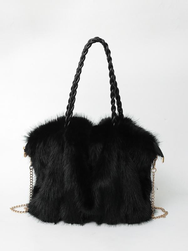 Bethany | Women Plush Velvet Shoulder Tote