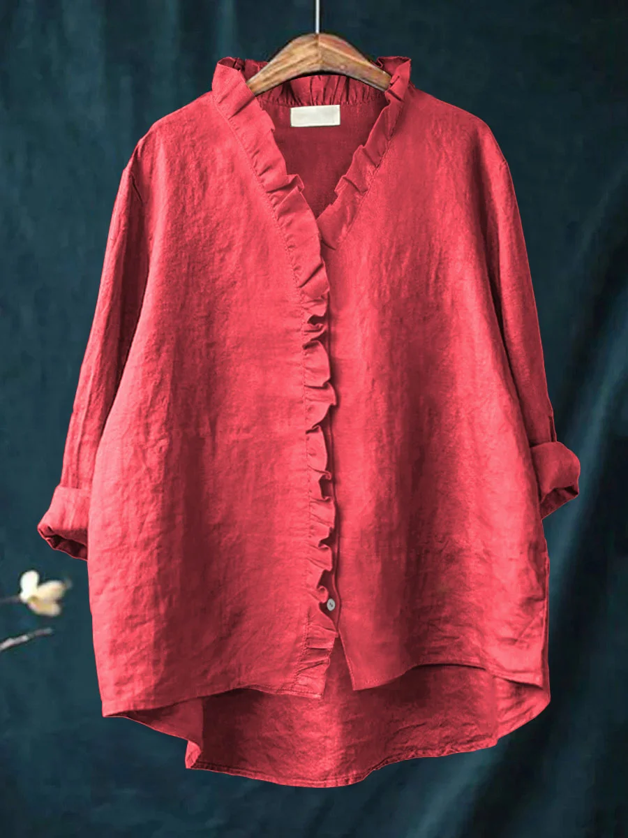 Maribel | Soft Ruffle Blouse -  for Real Comfort